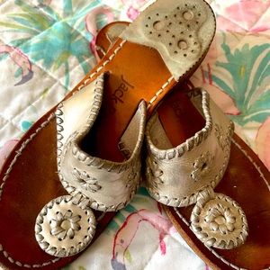 Matte silver size 6 Jack Rogers